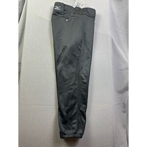 Mizuno Woman Black Baseball Pants Double Knee Elastic Bottom Size Large NEW